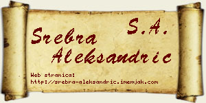 Srebra Aleksandrić vizit kartica
